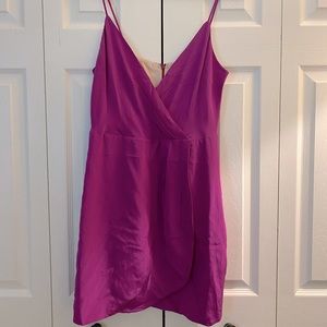 Lavender Brown // Wrap Mini Dress, Medium